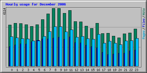 Hourly usage for December 2006