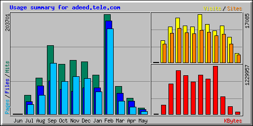 Usage summary for adeed.tele.com